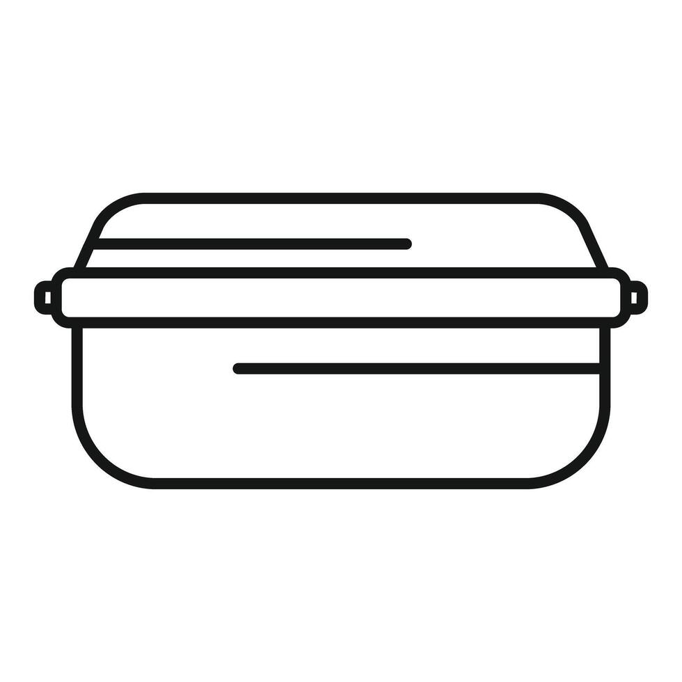 Lunchbox icon representing eating food at school or office vector