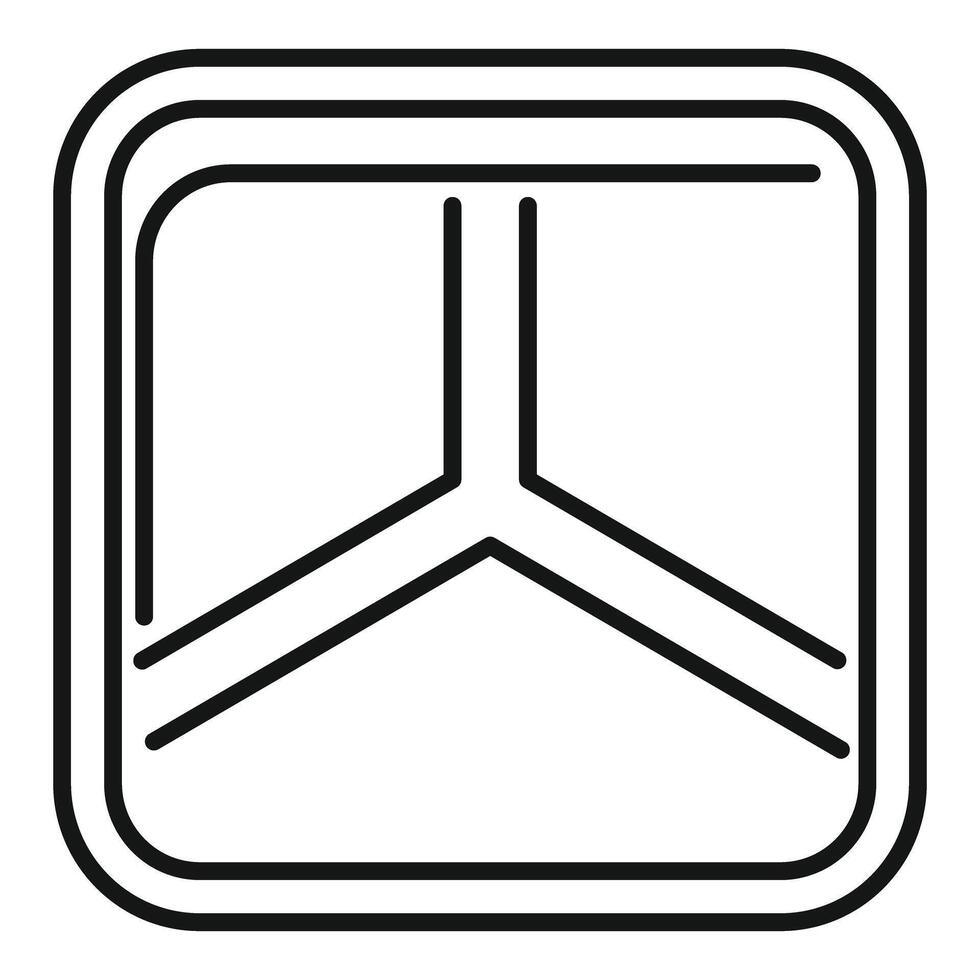 Lunch box container icon representing food storage and meals vector