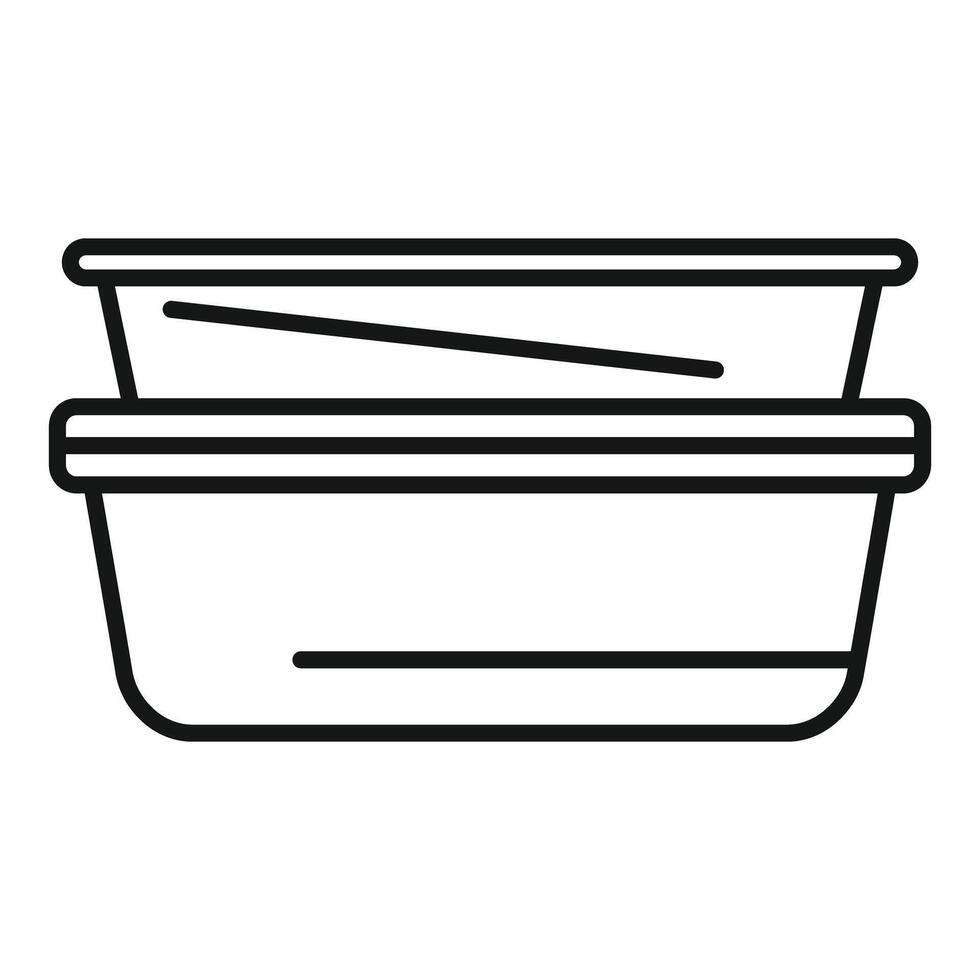 Lunchbox icon presenting stacked food containers for take away meals vector