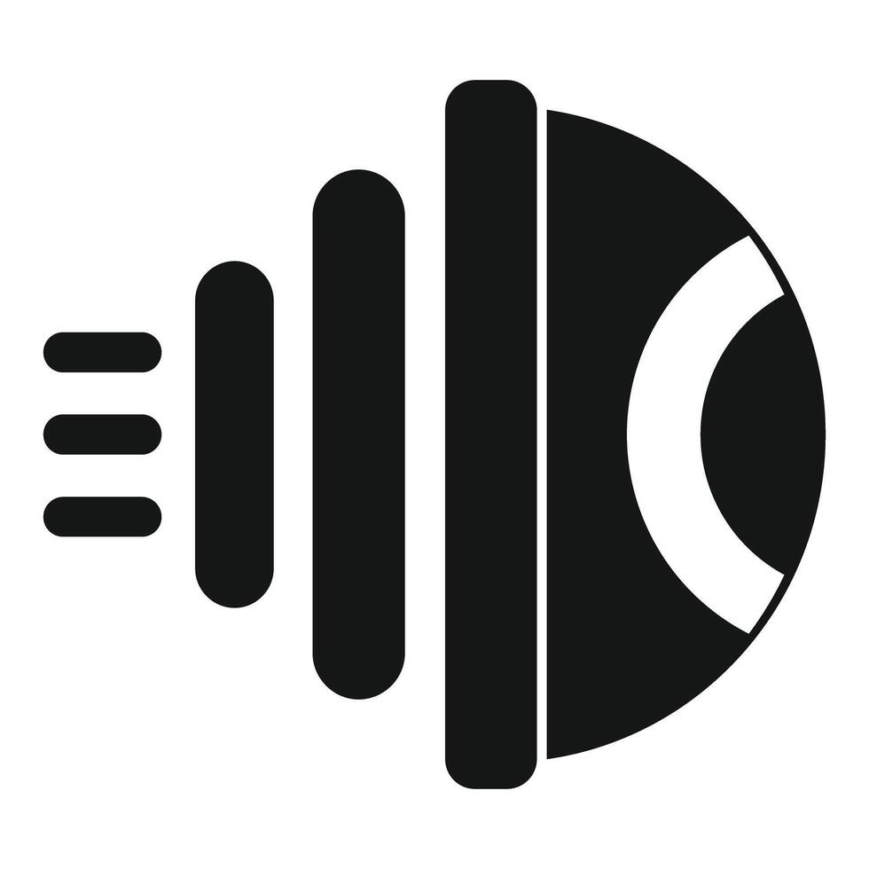 Simple graphic icon of eye scanning data stream vector
