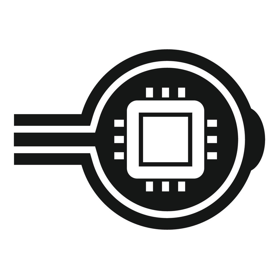 Electronic eye with microchip is scanning and processing data vector
