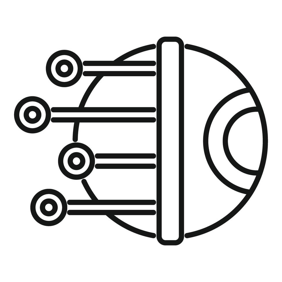 Cyber eye watching system monitoring icon showing security and vision vector