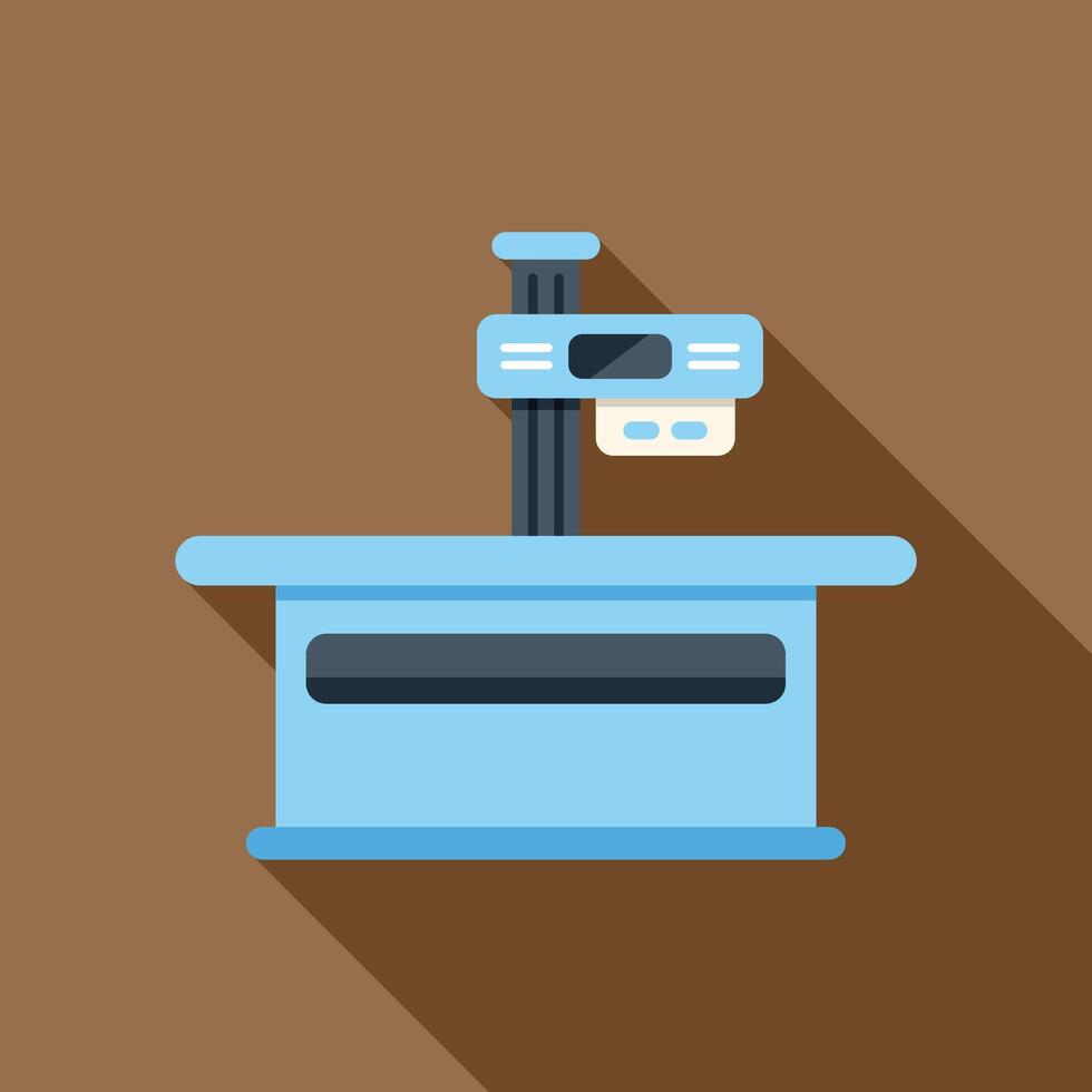 X ray machine scanning chest for medical diagnosis vector