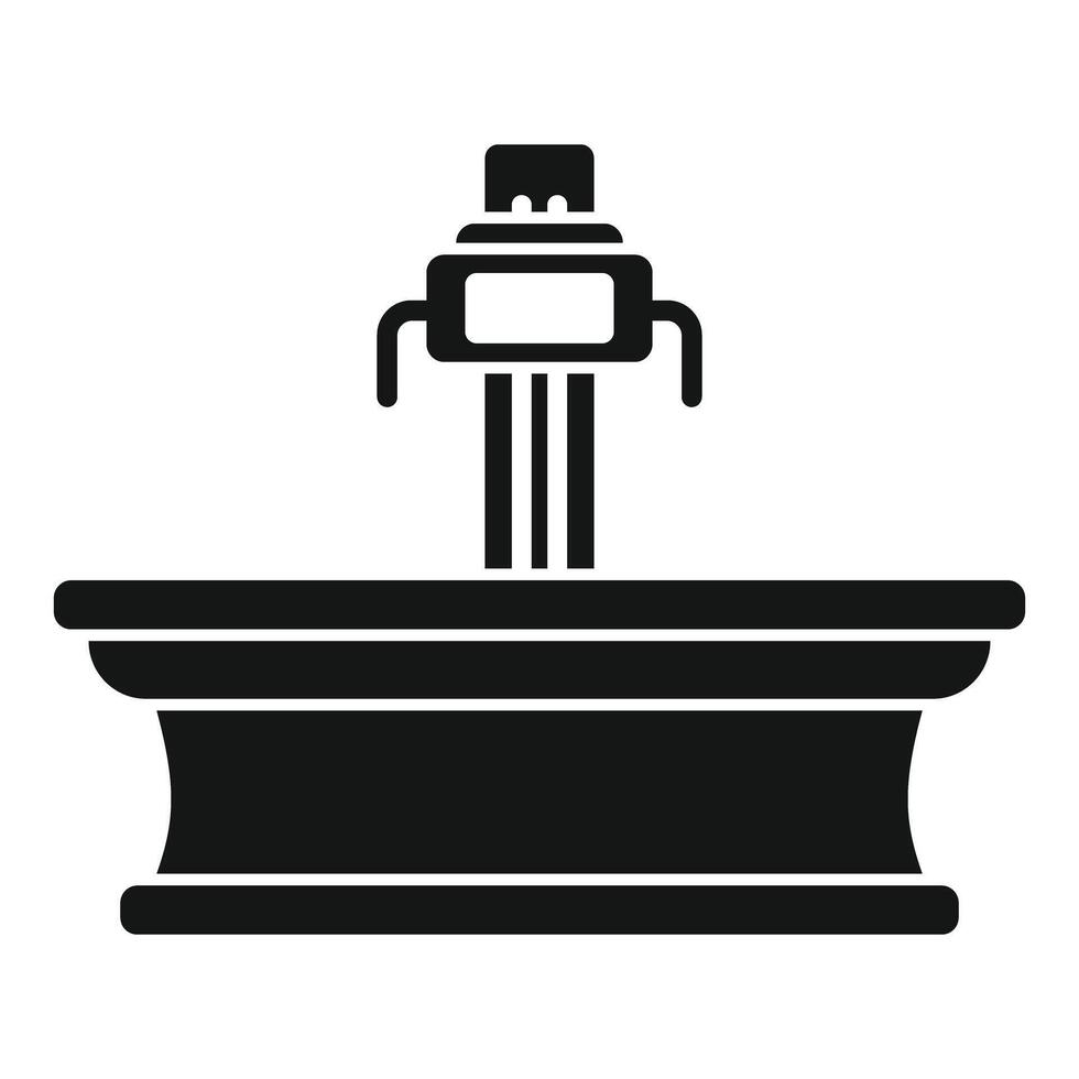 Medical scanner machine making body checkup icon, simple style vector
