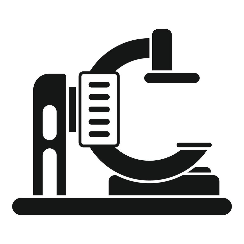 Modern medical scanner standing on the floor icon vector