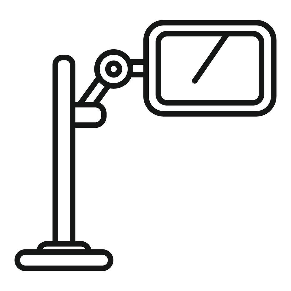 Phone holder icon showing smartphone on stand vector