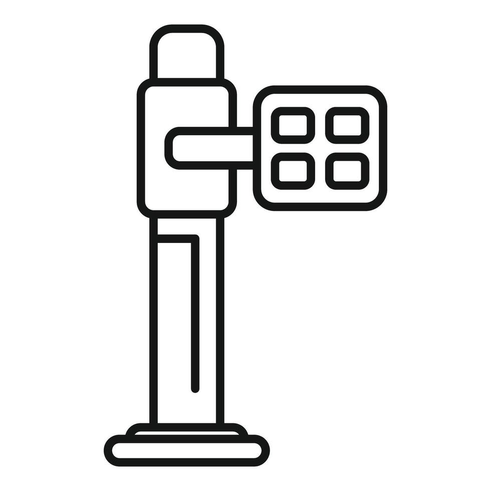 Medical equipment icon showing x ray machine for radiography vector