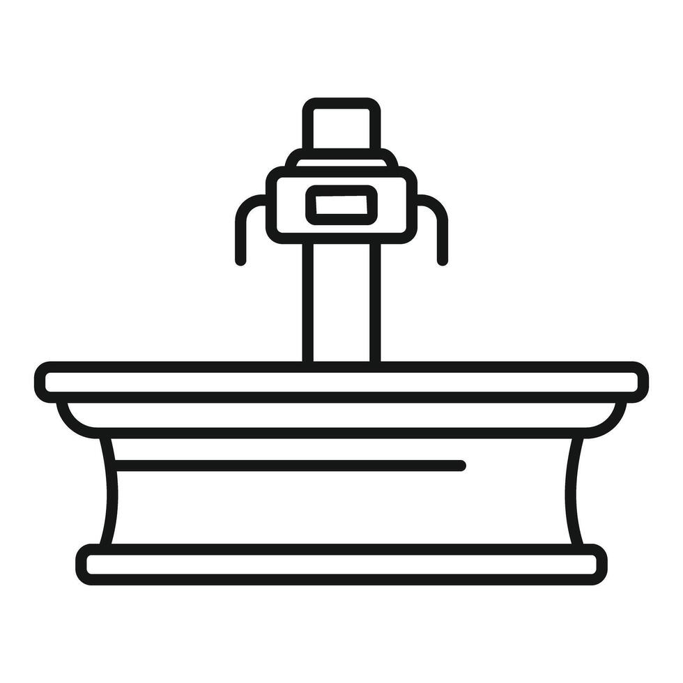 Medical scanner machine representing healthcare technology icon vector