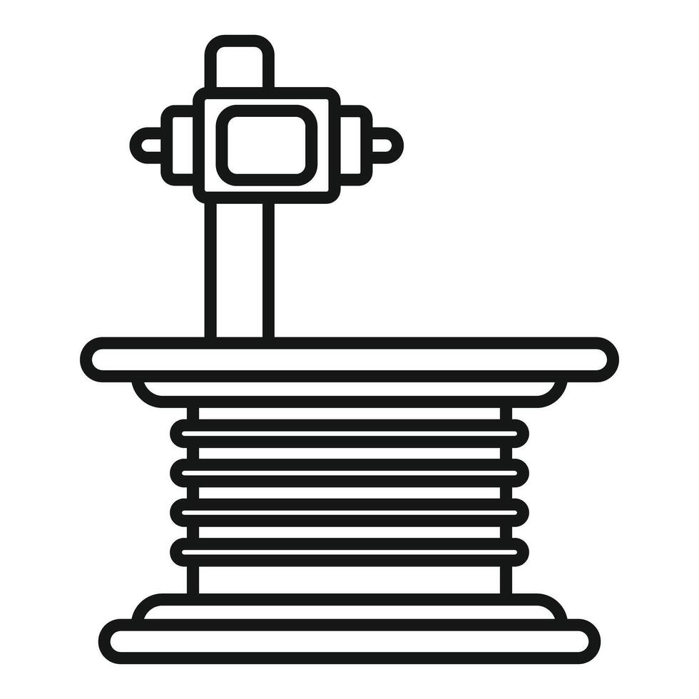 Cable coil icon with electric meter on top measuring power consumption vector