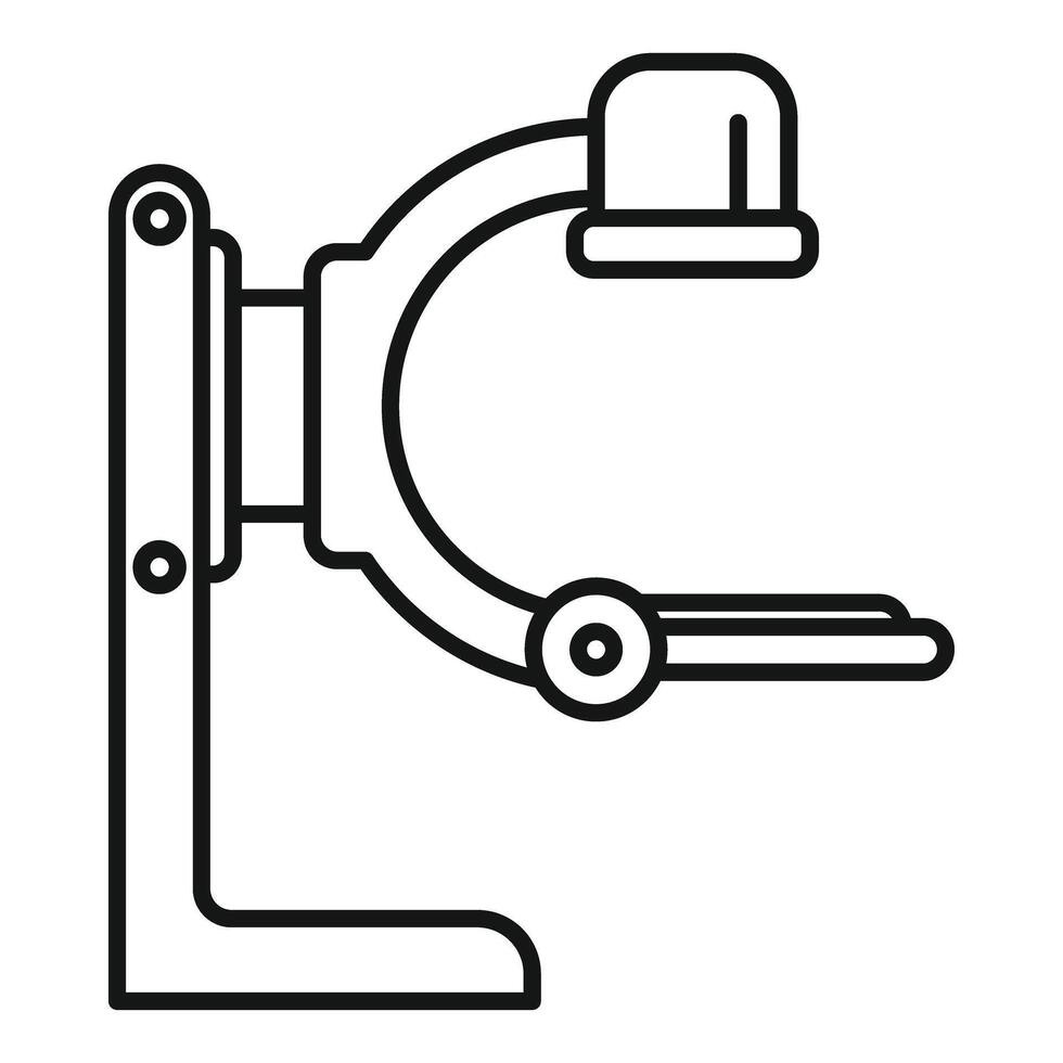 Medical scanner machine drawing for modern clinic examination vector
