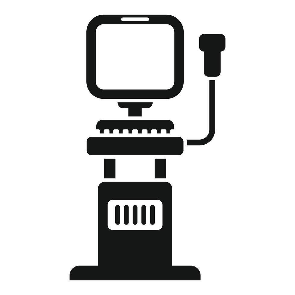 Medical ultrasound machine showing internal organs scan icon vector