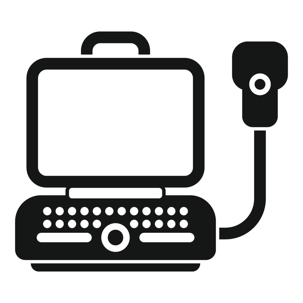 Ultrasound machine using sound waves for medical imaging diagnosis vector