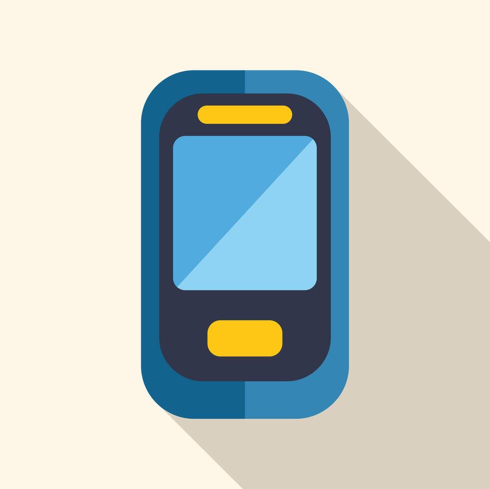 Mobile phone with buttons showing long shadow vector