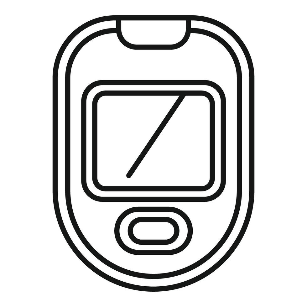 Glucose meter device measuring blood sugar level icon vector