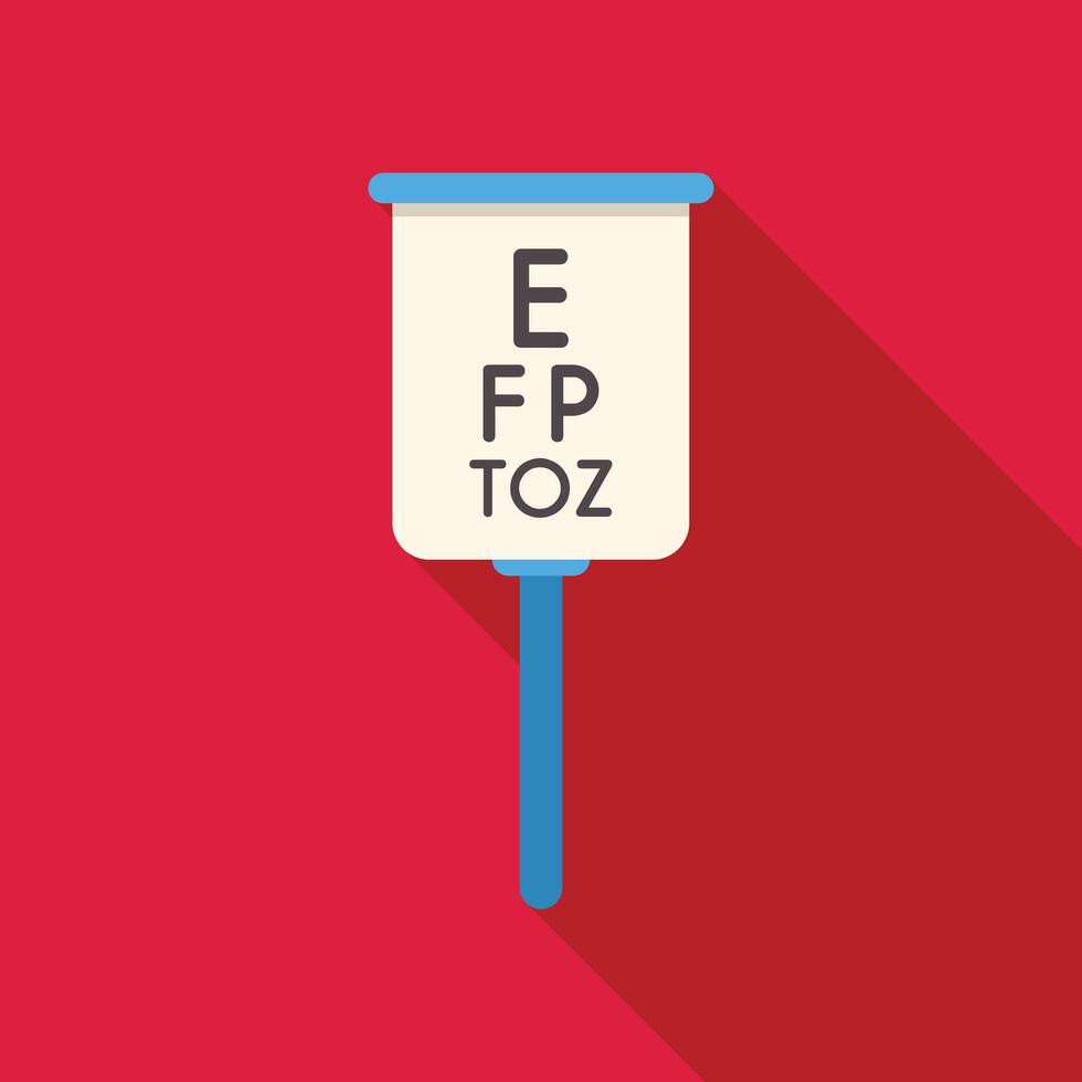 Snellen chart representing concept of eyesight examination vector