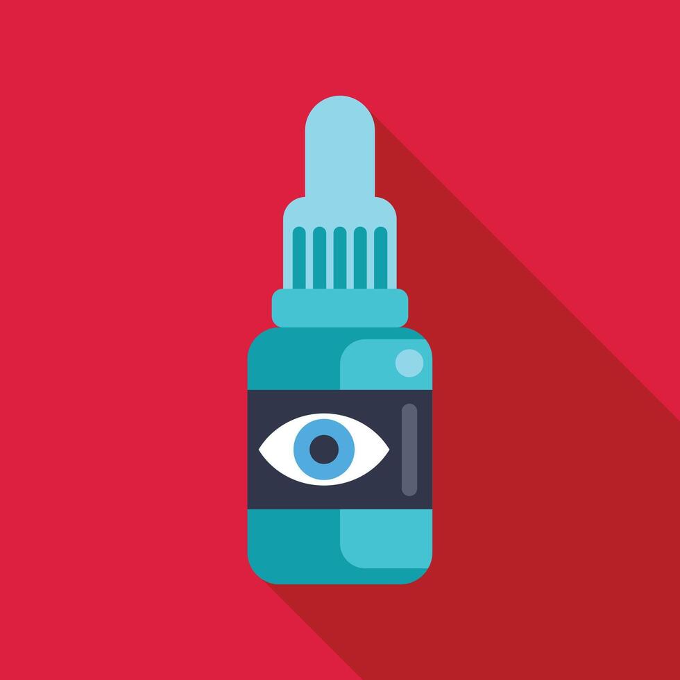 Eye drop bottle treatment helping vision using medical healthcare icon vector