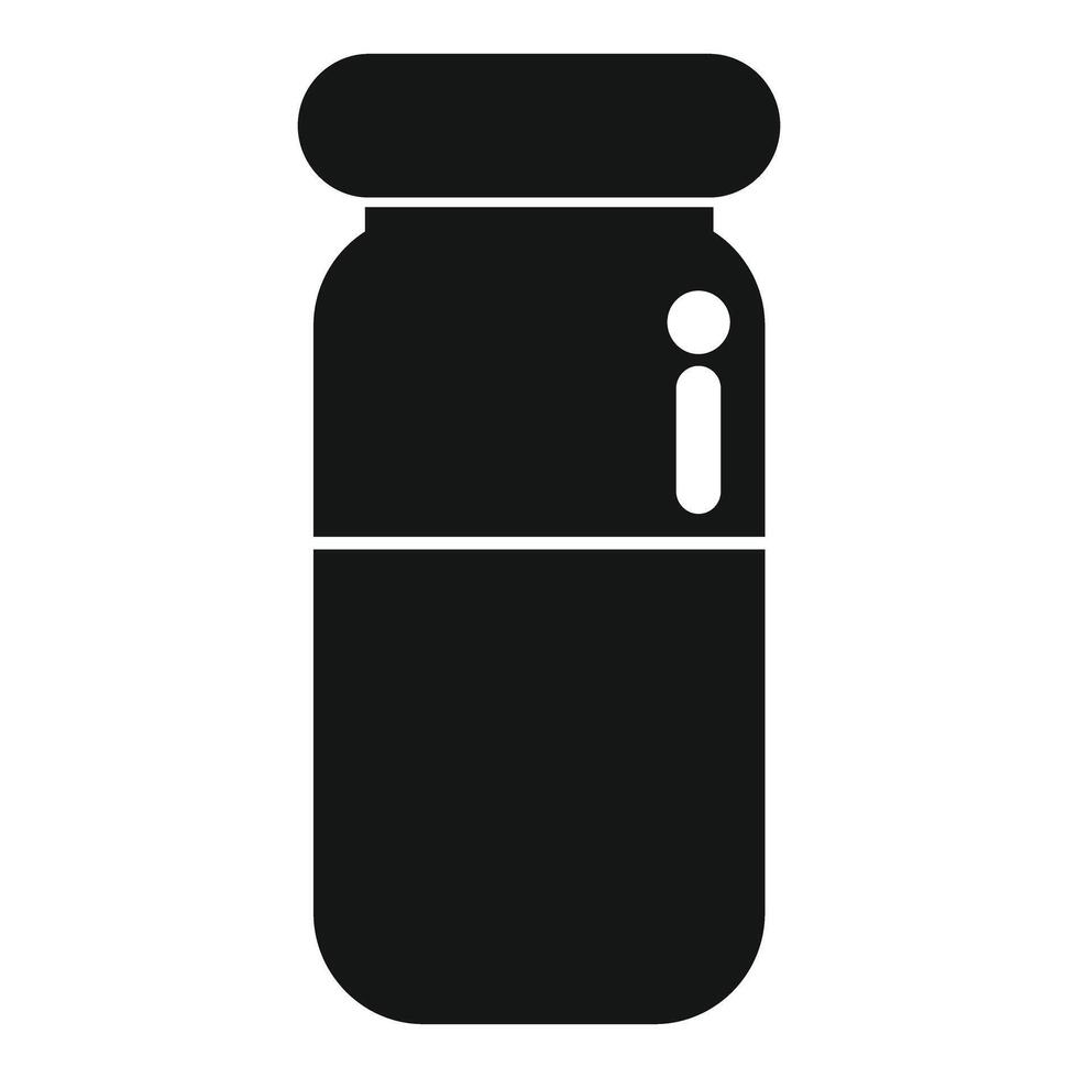 Eco friendly reusable water bottle icon showing zero waste lifestyle vector