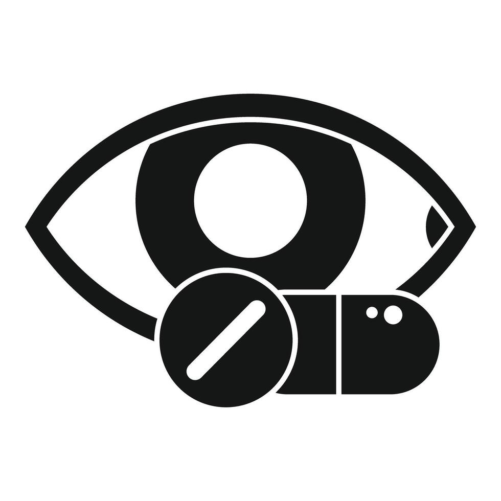 Eye health with medicine representing ophthalmology and sight vector