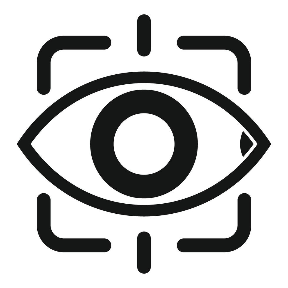 Eye tracking system monitoring vision in digital interface vector