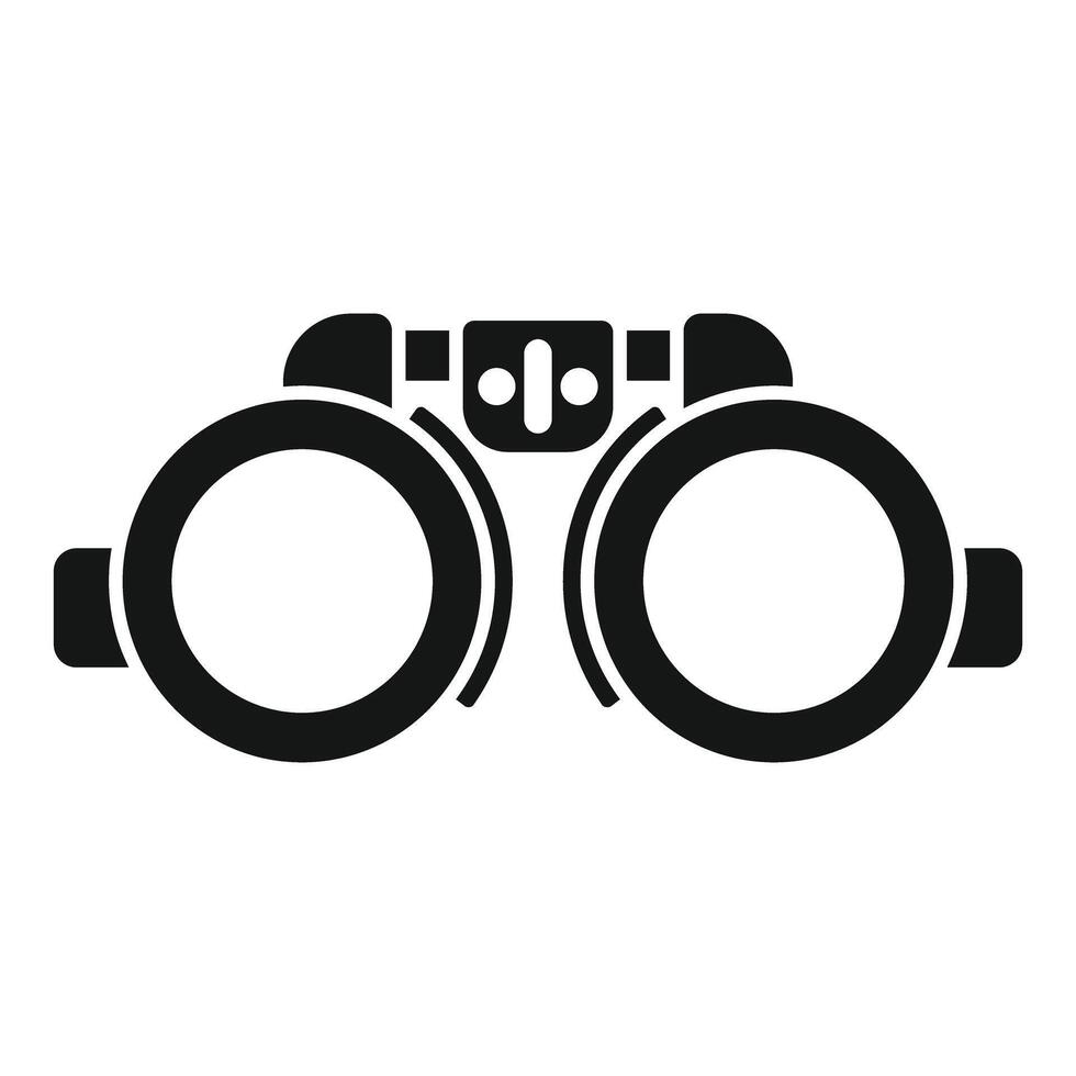 Trial frame optometry equipment icon showing eye exam concept vector