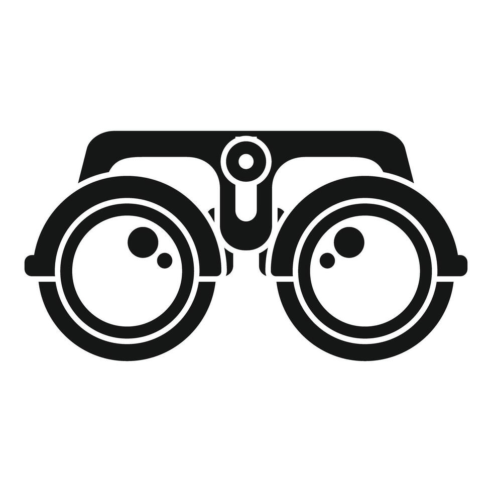 Trial frame being held up for eye exam vector