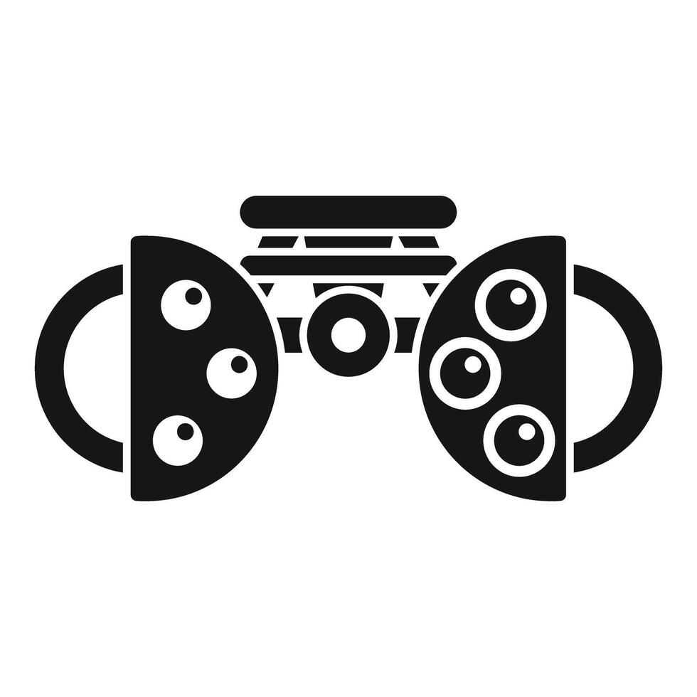 Ophthalmological equipment checking eyesight vision icon glyph vector