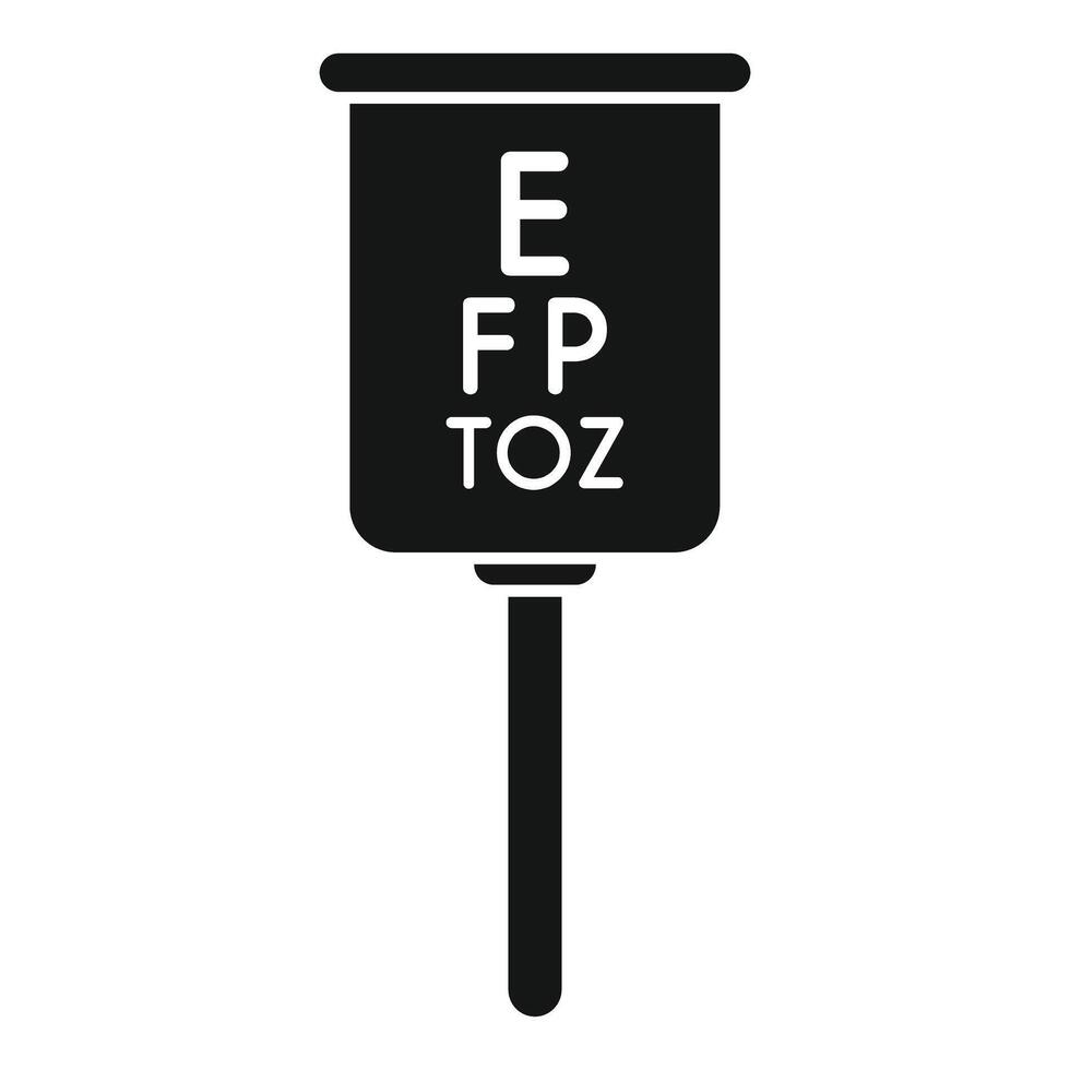 Snellen chart showing decreasing letter sizes for eye exam vector