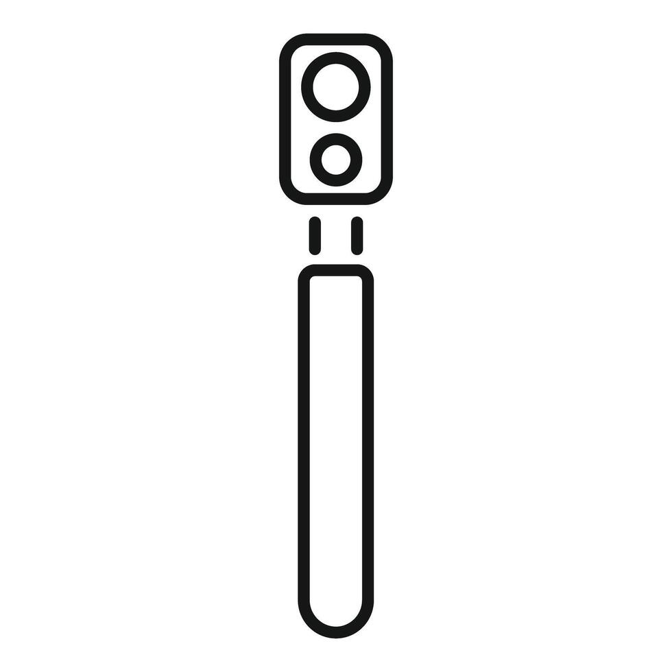 Pedestrian traffic light showing walk signal icon outline vector