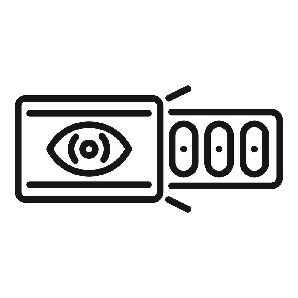 Eye tracking device measuring brain activity with modern sensors vector