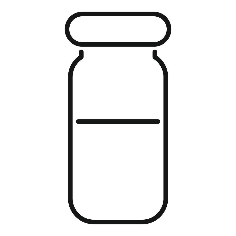 Medical glass vial with label for vaccine or drug vector