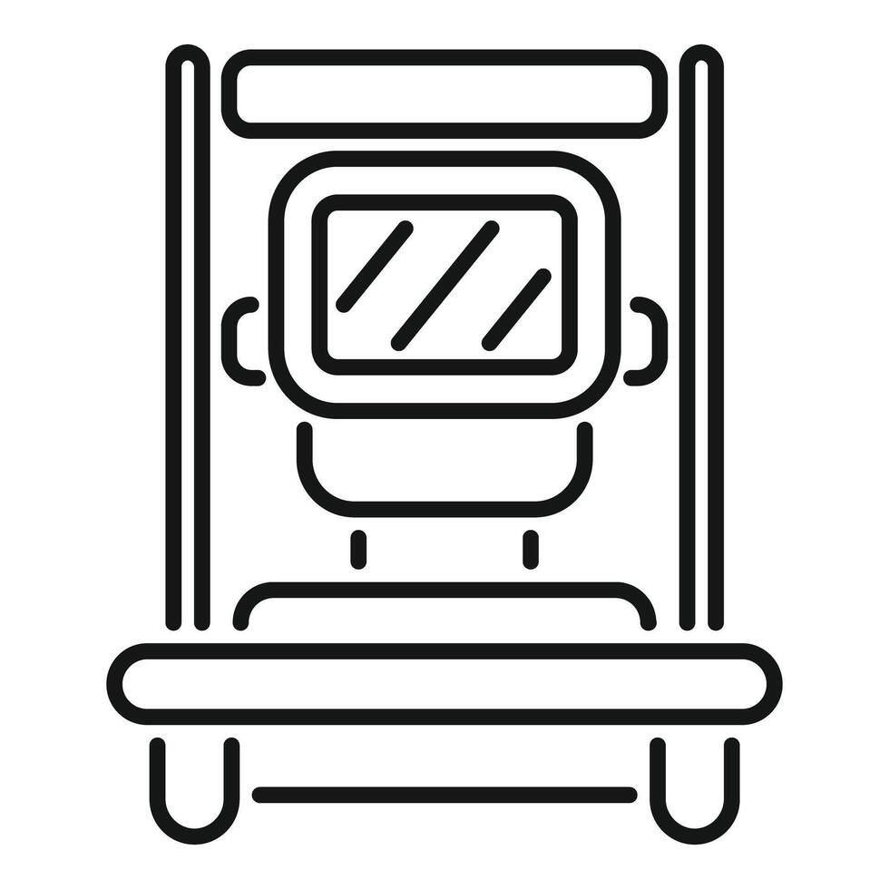 Baby swinging in electric cradle with mobile toy vector