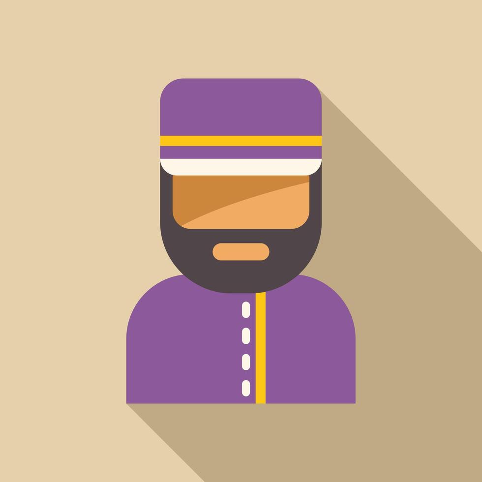 Hotel bellhop smiling with uniform and hat avatar icon vector