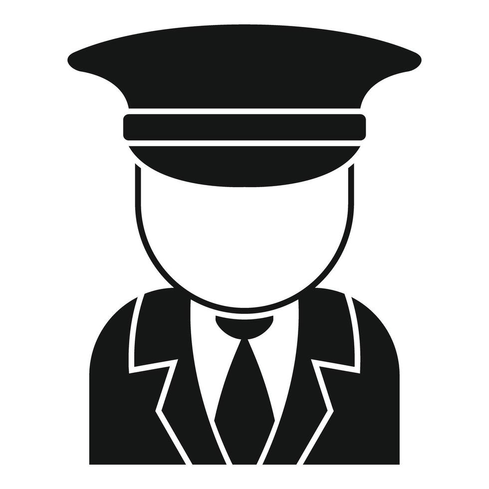 Security guard wearing uniform standing at attention vector