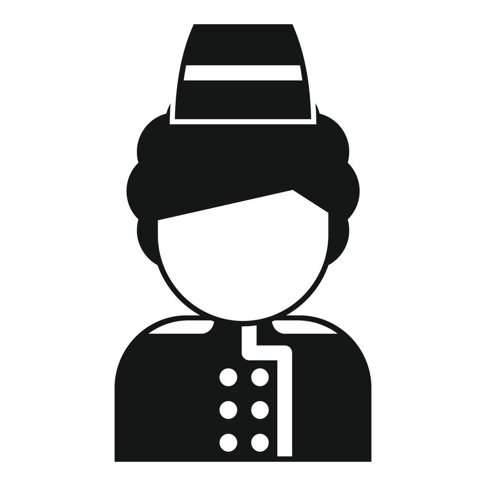 Hotel boy standing wearing uniform icon simple style vector