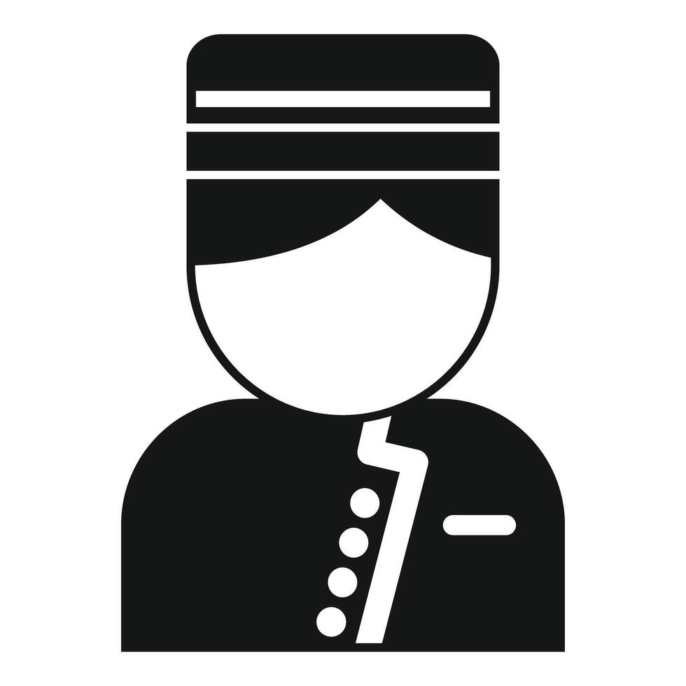 Hotel receptionist avatar showing hospitality in uniform vector