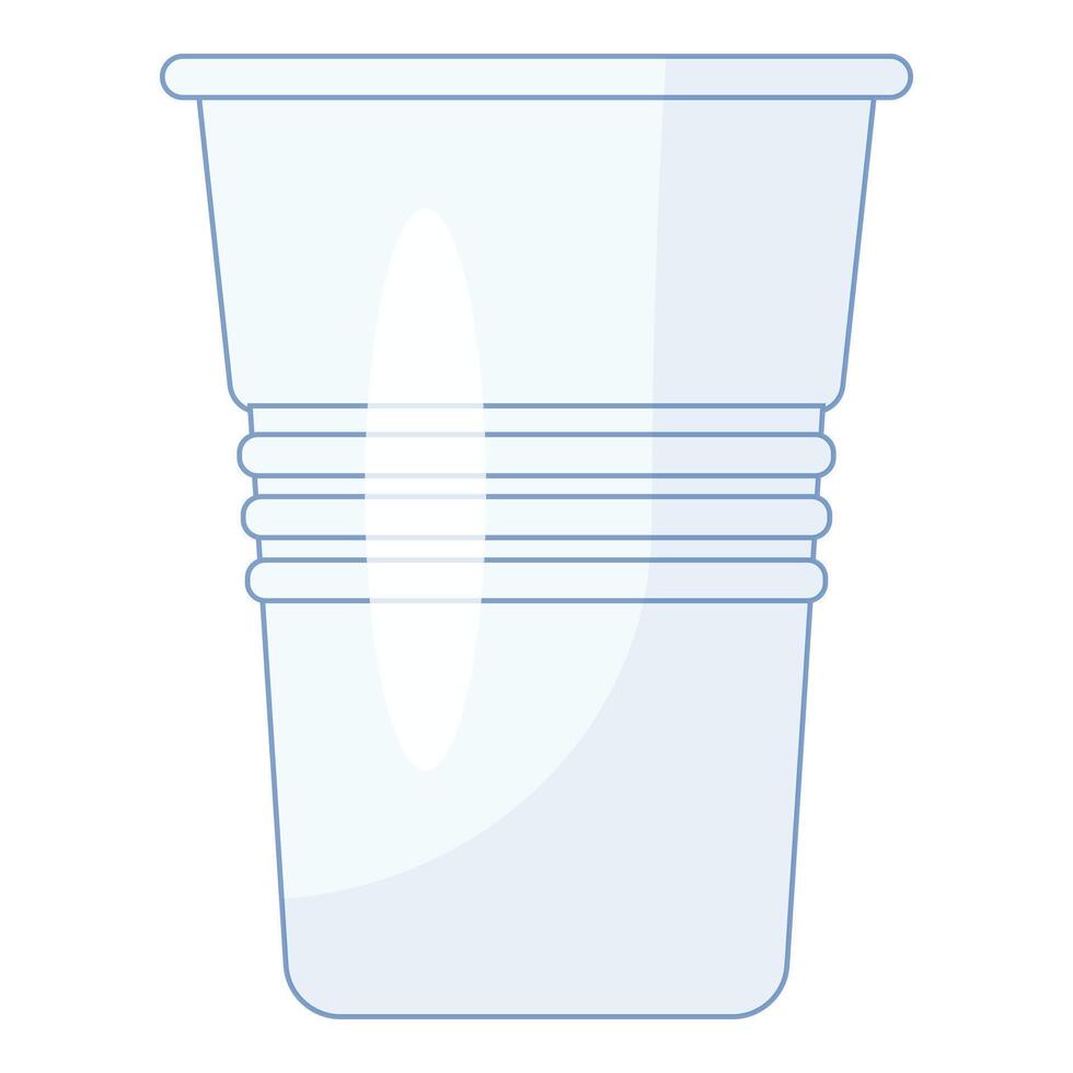 Reusable water cup standing on white background vector