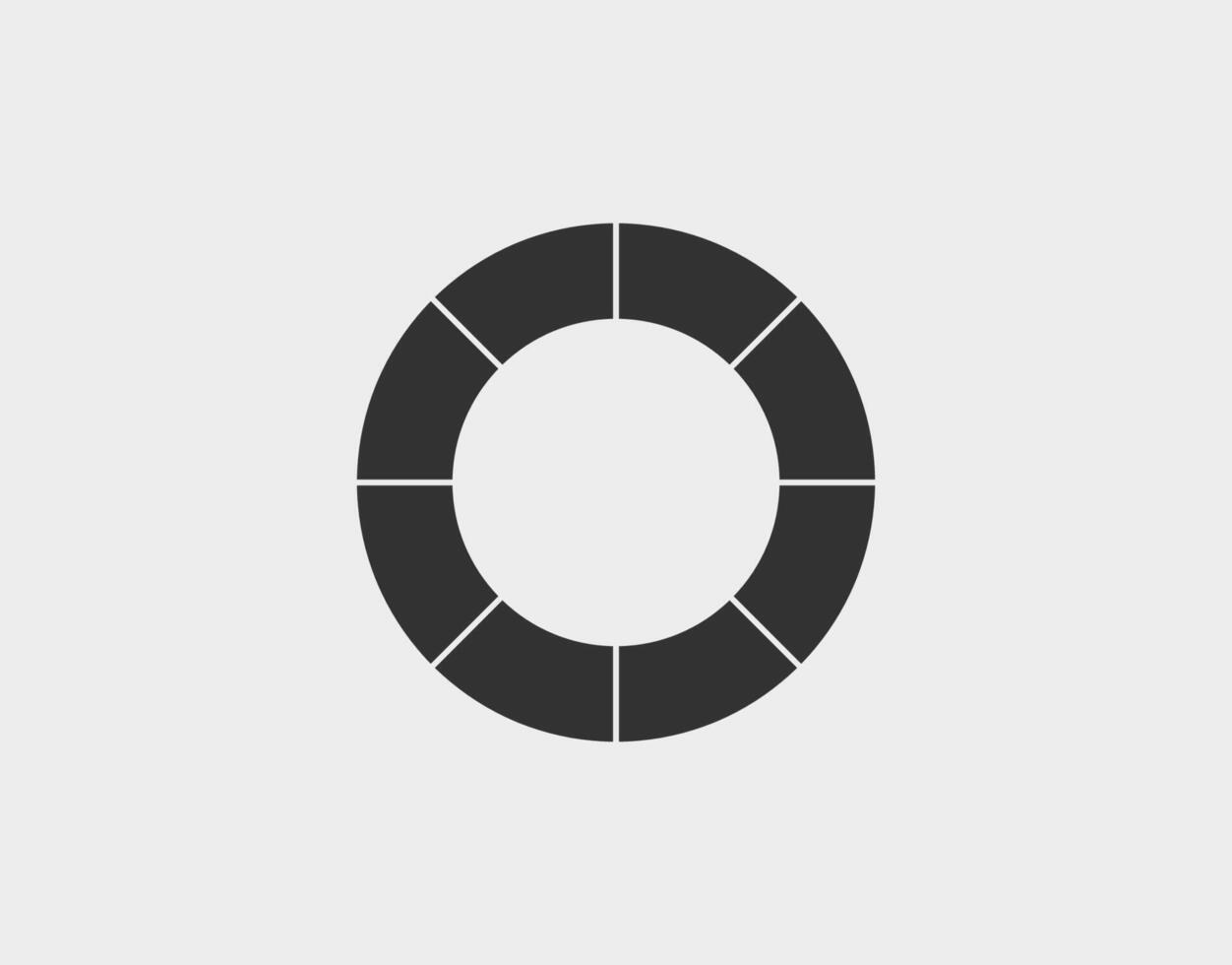 Circular chart icon. vector