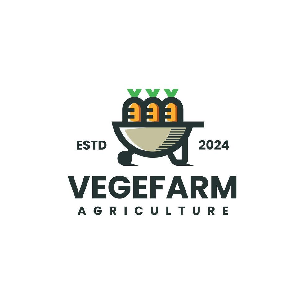 vegetable farm logo design vector
