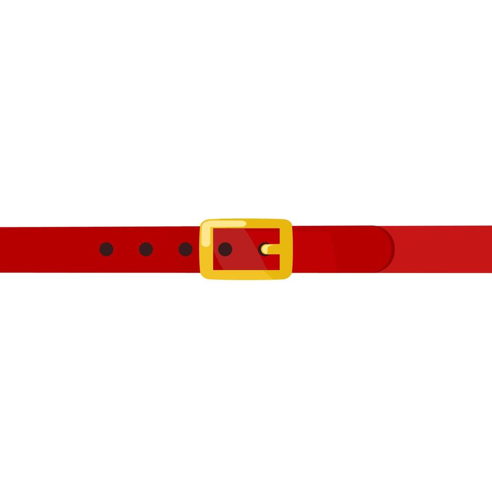 a belt with a red buckle on a white background vector