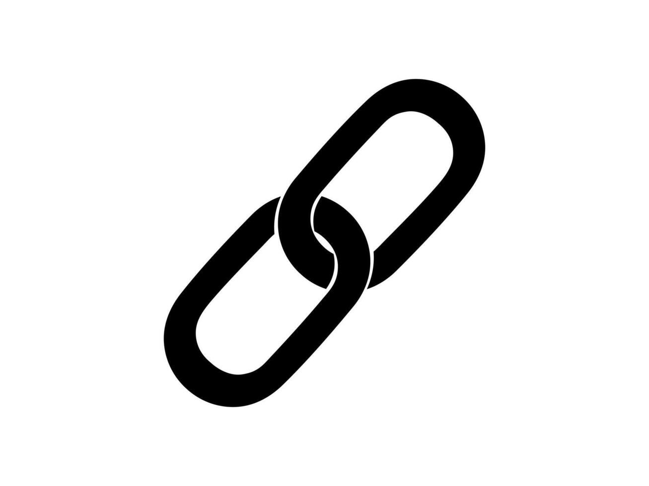 a black and white image of a link vector