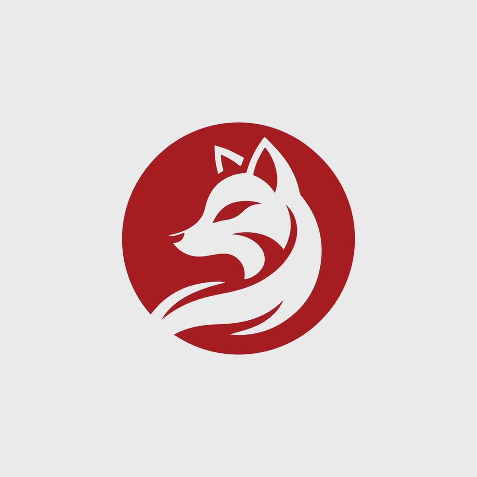 Japanese kitsune logo vector