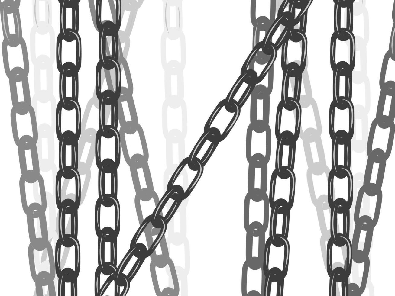 group of chains on a white background vector