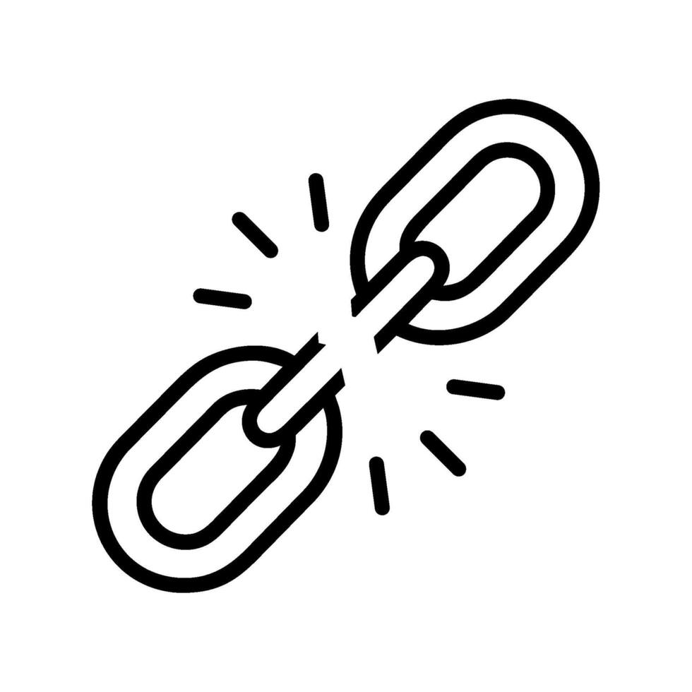 Link icon illustration, line style, isolated on white background vector