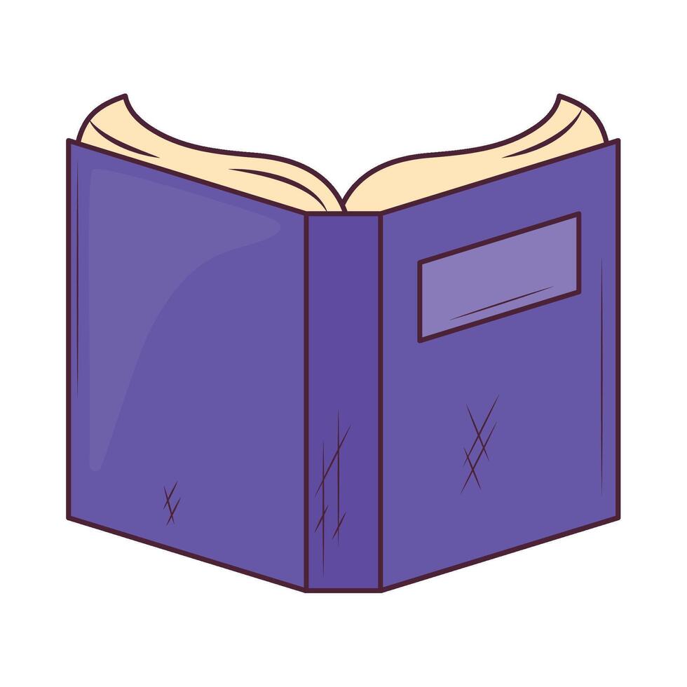 An open book with a blank page vector