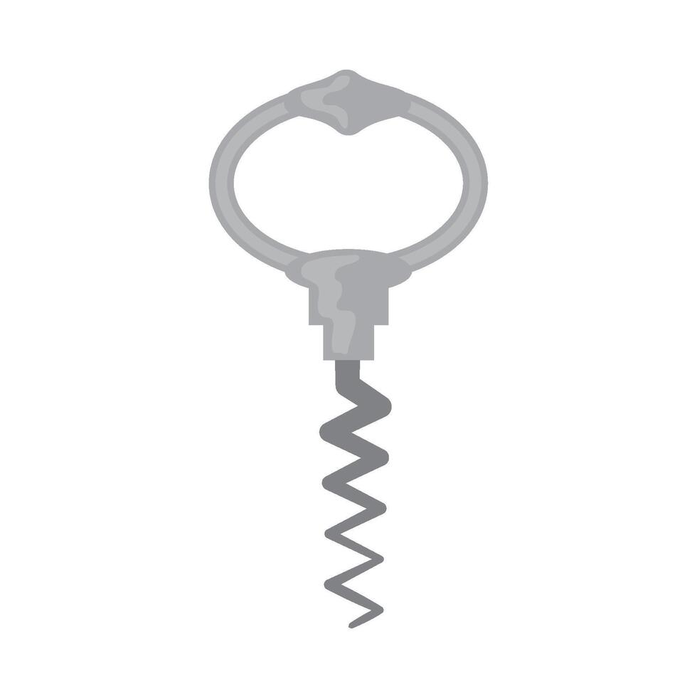 A wine corkscrew with a corkscrew on it vector