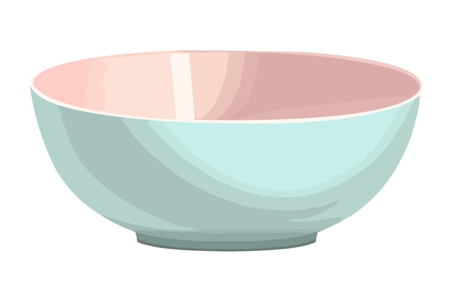 A blue and pink bowl on a white background vector