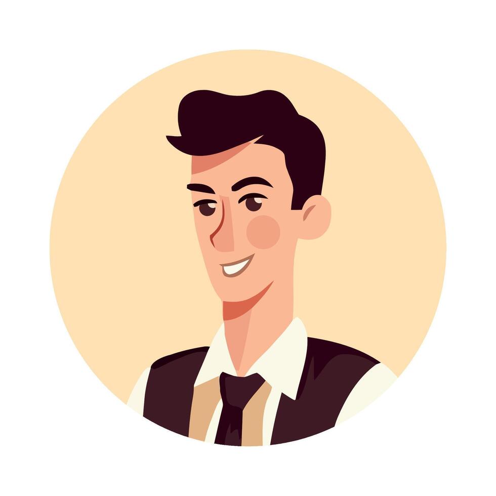 A cartoon man in a suit and tie vector