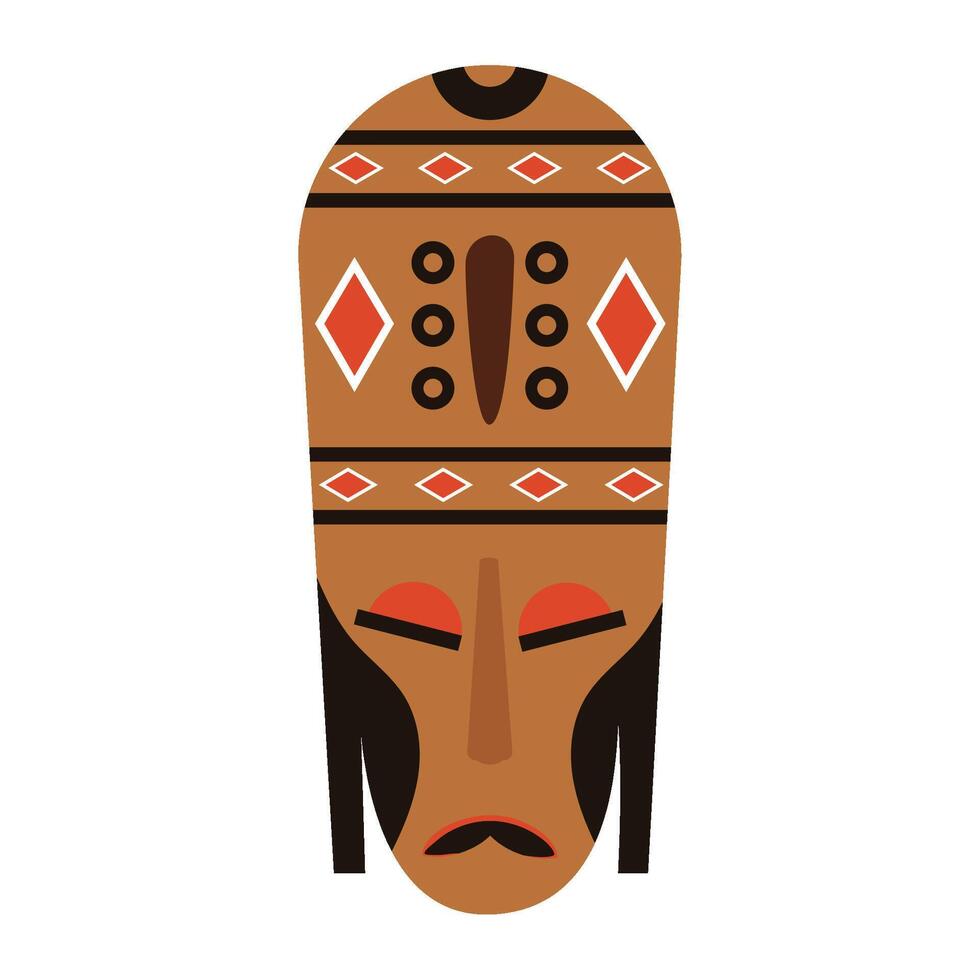 An illustration of a tribal mask vector