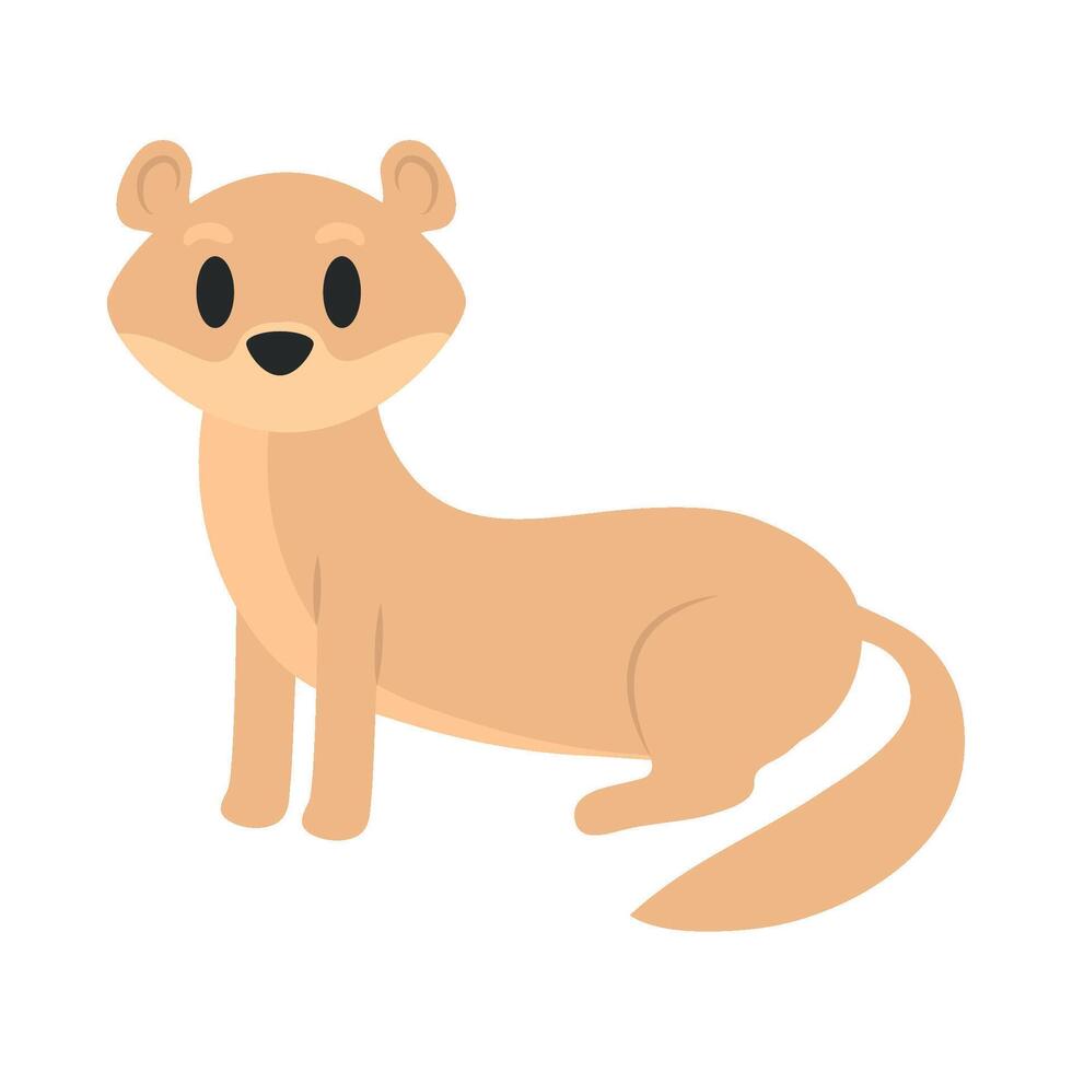 An illustration of a cartoon meerkat vector
