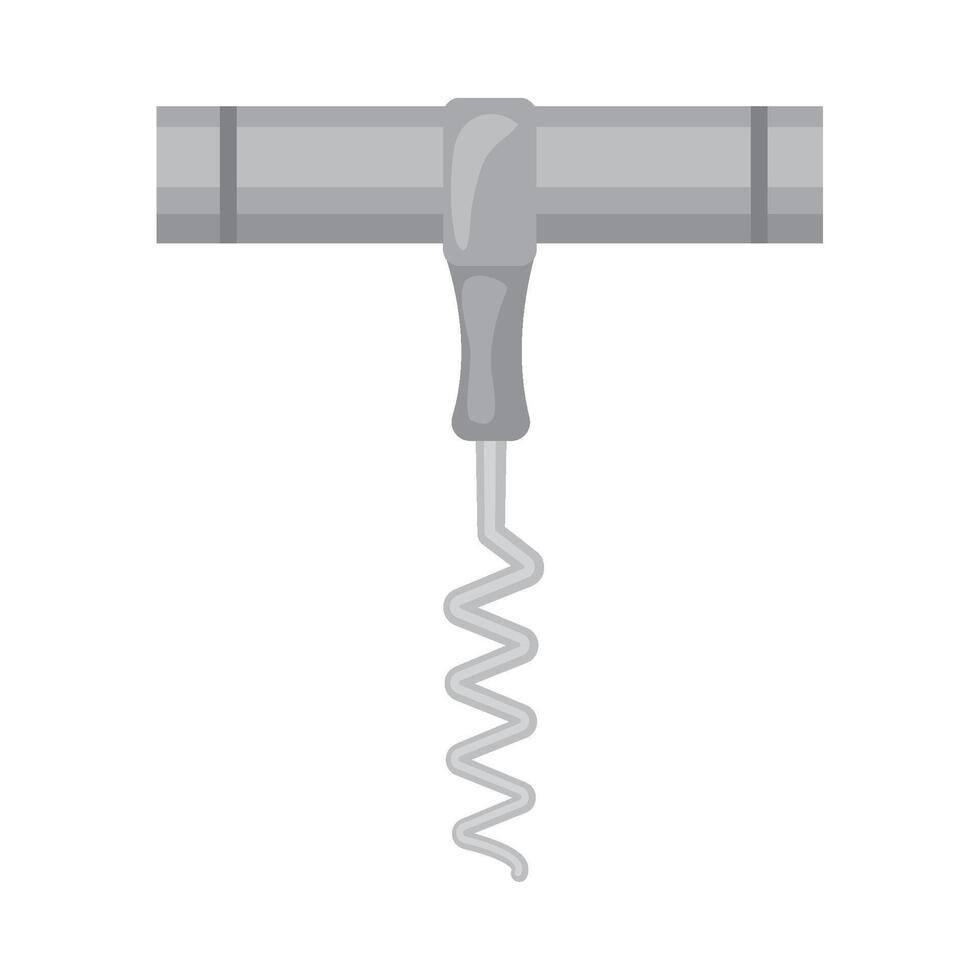 A wine bottle with a corkscrew on it vector